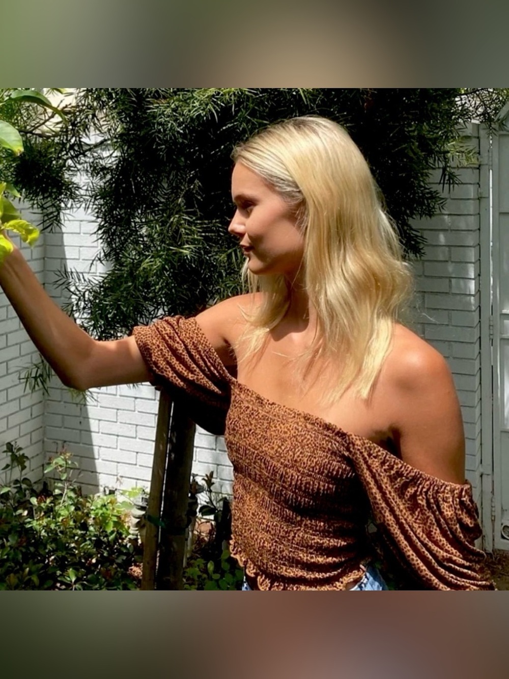 Urban Outfitters Giselle Animal Print Top